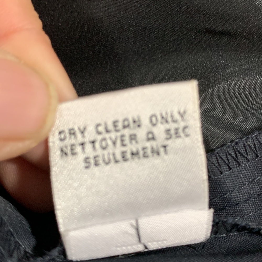 Calvin Klein Dark Navy Blue creased work pants / office pants Size 14 good cond - Picture 7 of 7